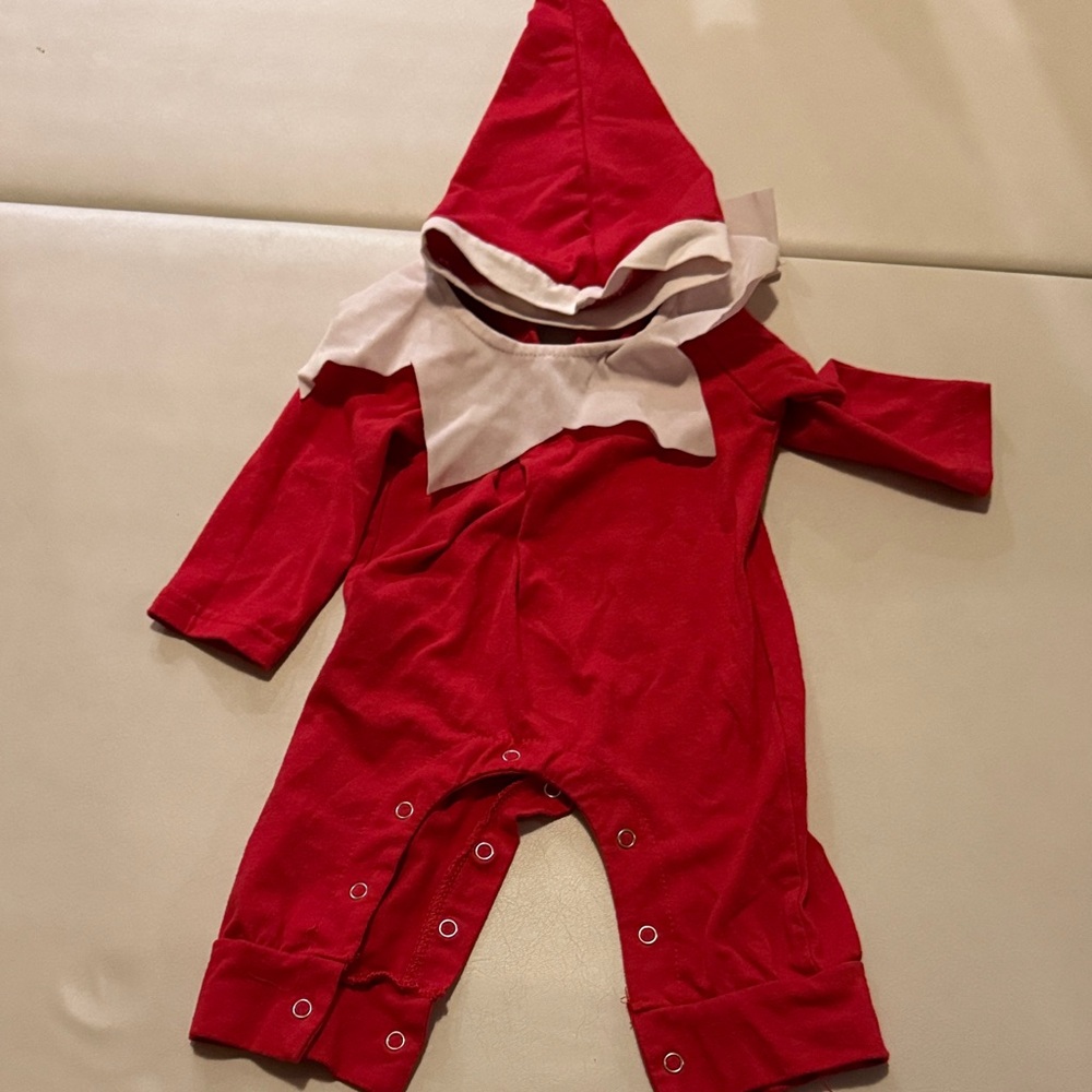 Red Baby Elf Costume with Hat 70